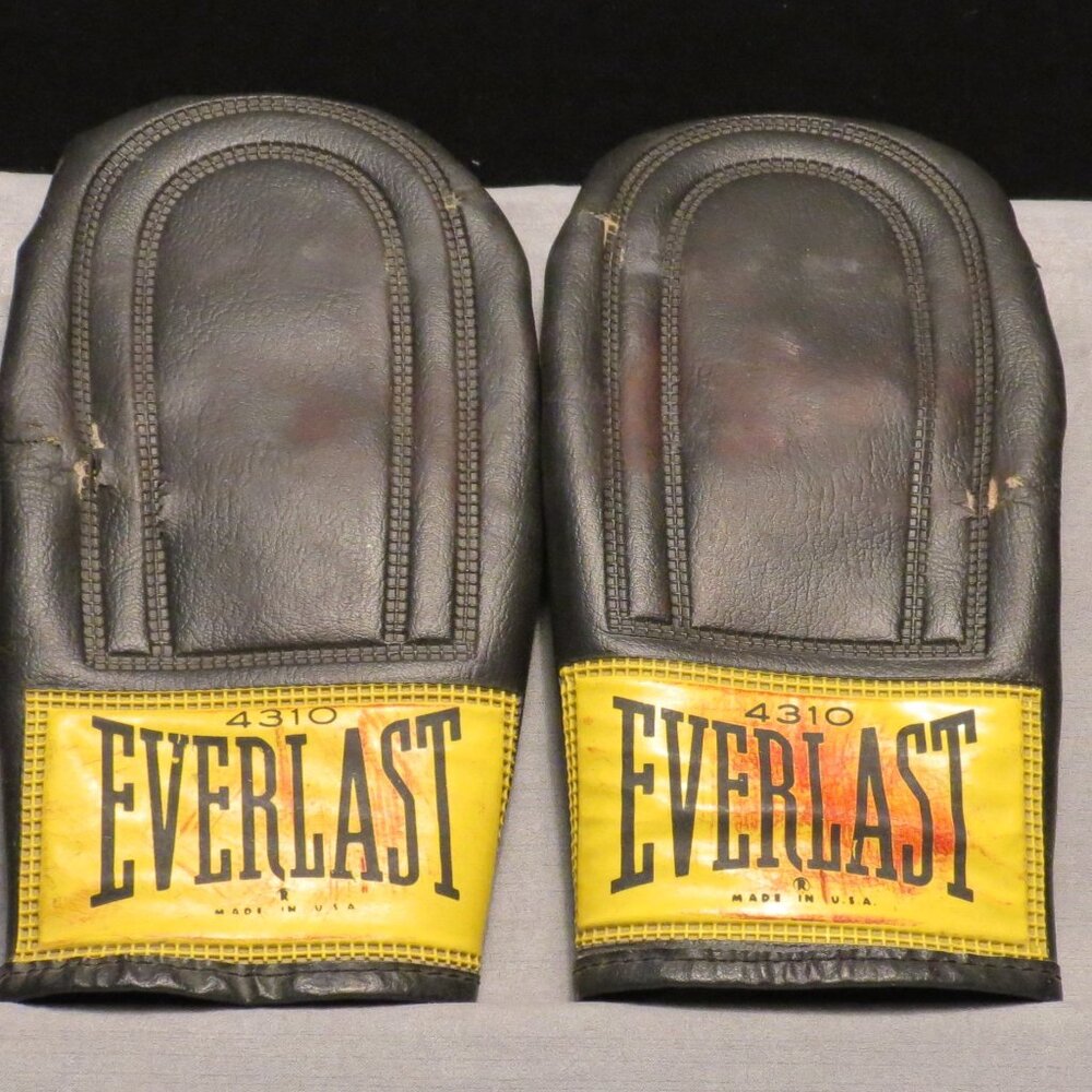Vintage Everlast Boxing Speed Bag Punching Training Leather Black Gloves 4310